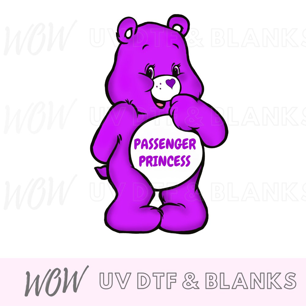 DRIVING SWEAR BEAR PROFANITY UV - DTF DECAL - Wow Wraps