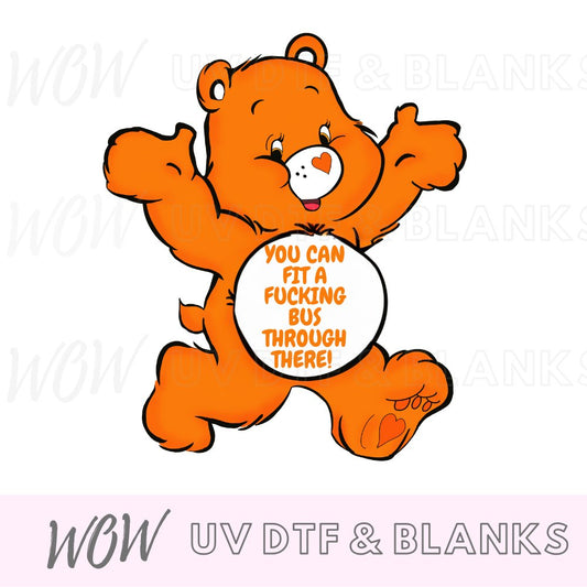 DRIVING SWEAR BEAR PROFANITY UV - DTF DECAL - Wow Wraps