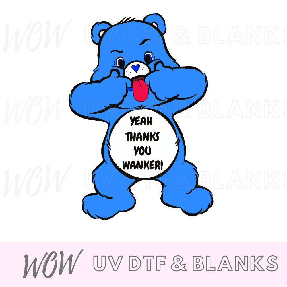 DRIVING SWEAR BEAR PROFANITY UV - DTF DECAL - Wow Wraps