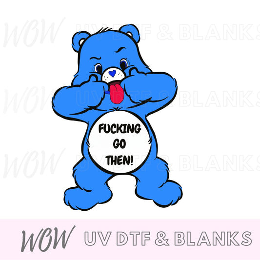 DRIVING SWEAR BEAR PROFANITY UV - DTF DECAL - Wow Wraps