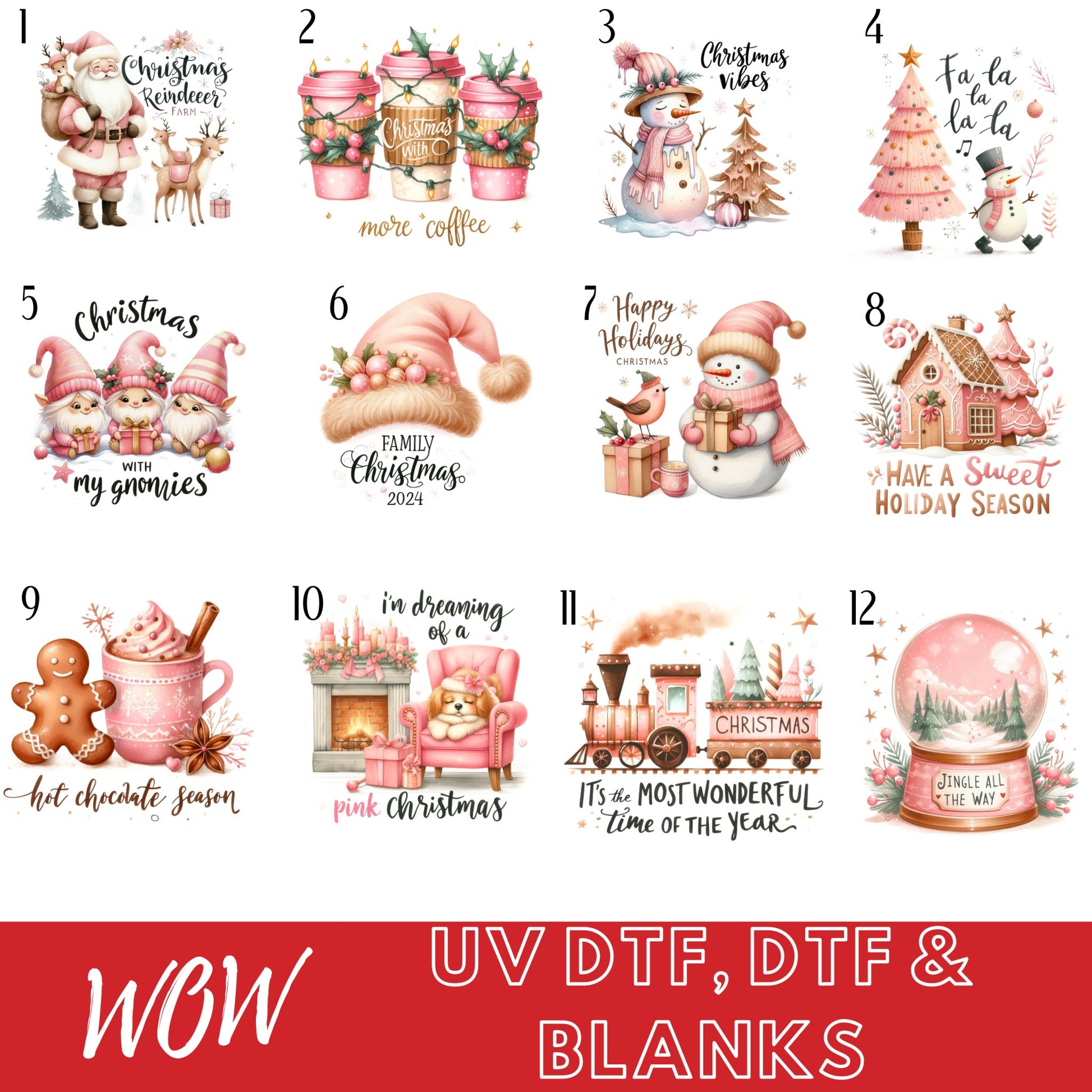 DTF CHRISTMAS DECALS - Wow Craft Blanks & Wraps