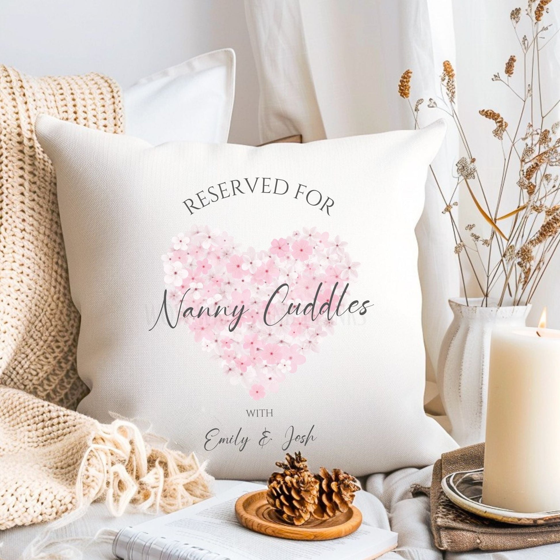 DTF TRANSFER - CUSHION DTF - RESERVED FOR NANNY CUDDLES - Wow Craft Blanks & Wraps