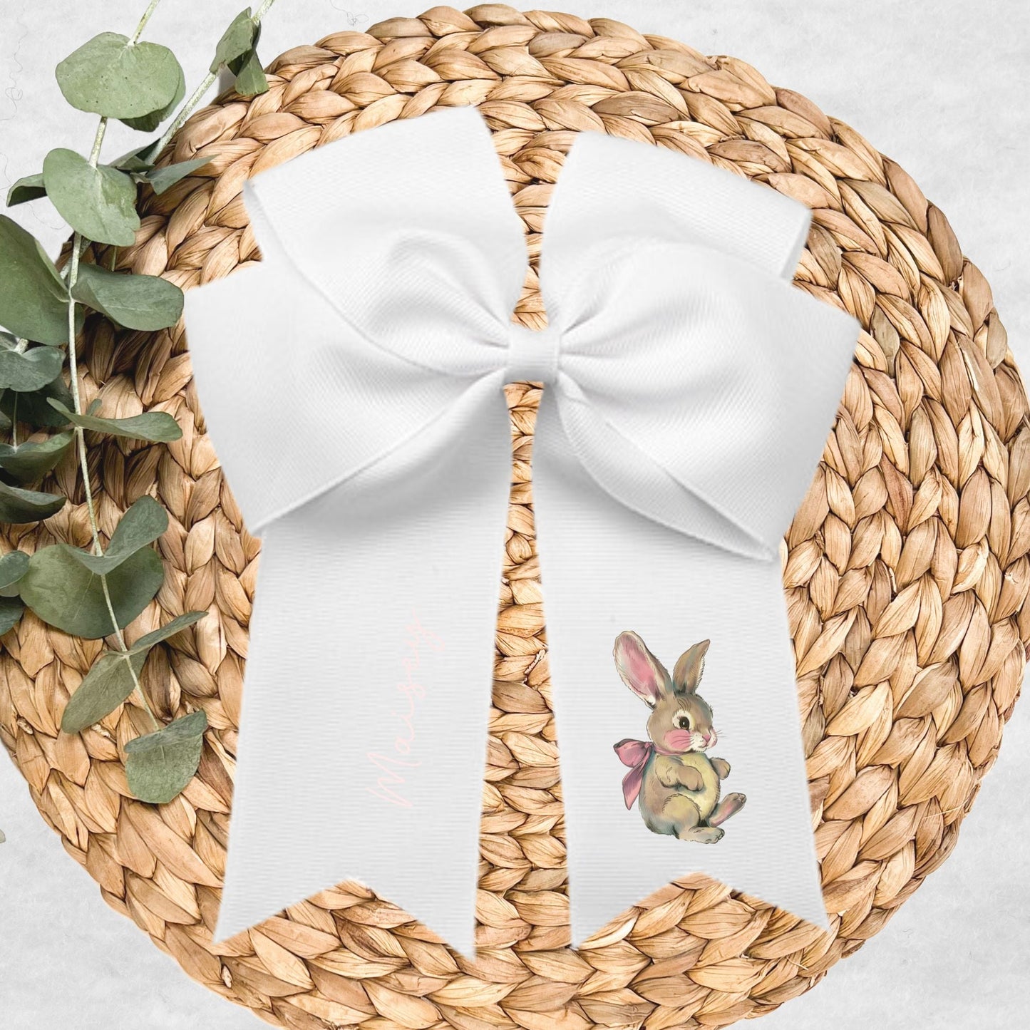 DTF TRANSFER VINTAGE BUNNY FOR HAIR BOWS - Wow Craft Blanks & Wraps