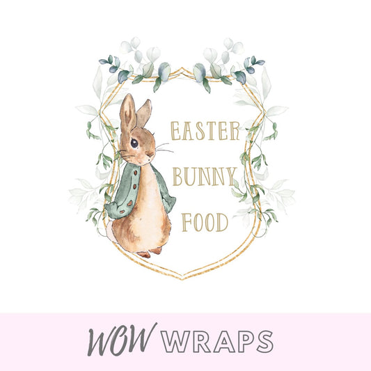 EASTER BUNNY FOOD - UV-DTF POPPER DECAL - Wow Wraps