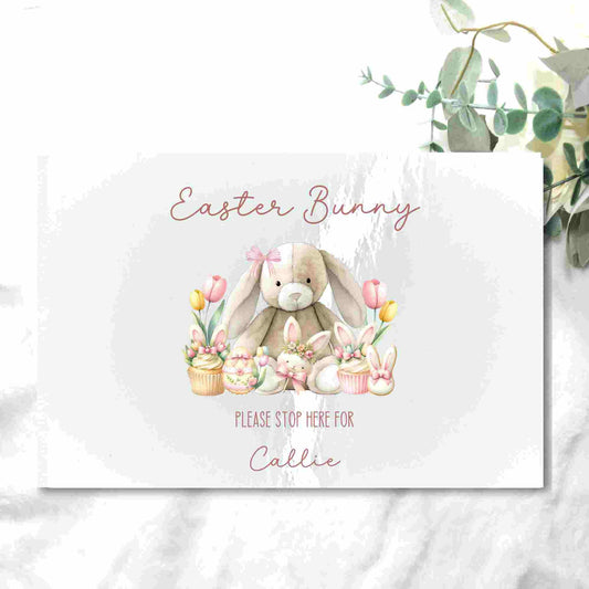 EASTER BUNNY PLEASE STOP HERE UV - DTF DECAL - Wow Craft Blanks & Wraps