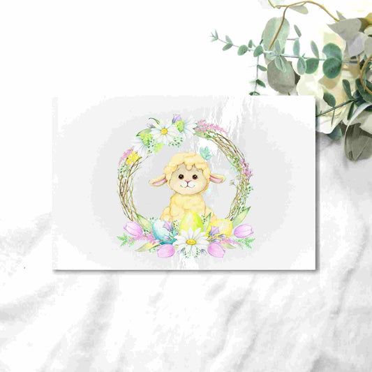 EASTER LAMB WREATH UV - DTF DECAL - Wow Craft Blanks & Wraps