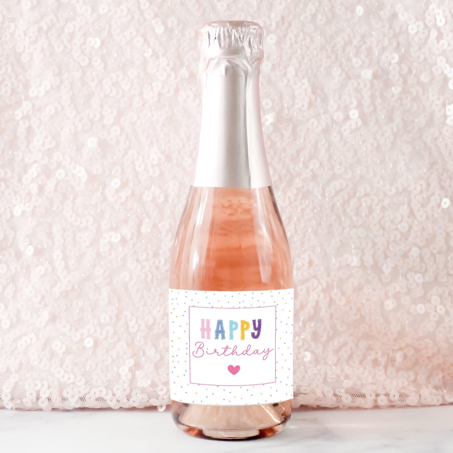 Eco Solvent Mini Wine/Prosecco Label - Happy Birthday - Wow Craft Blanks & Wraps