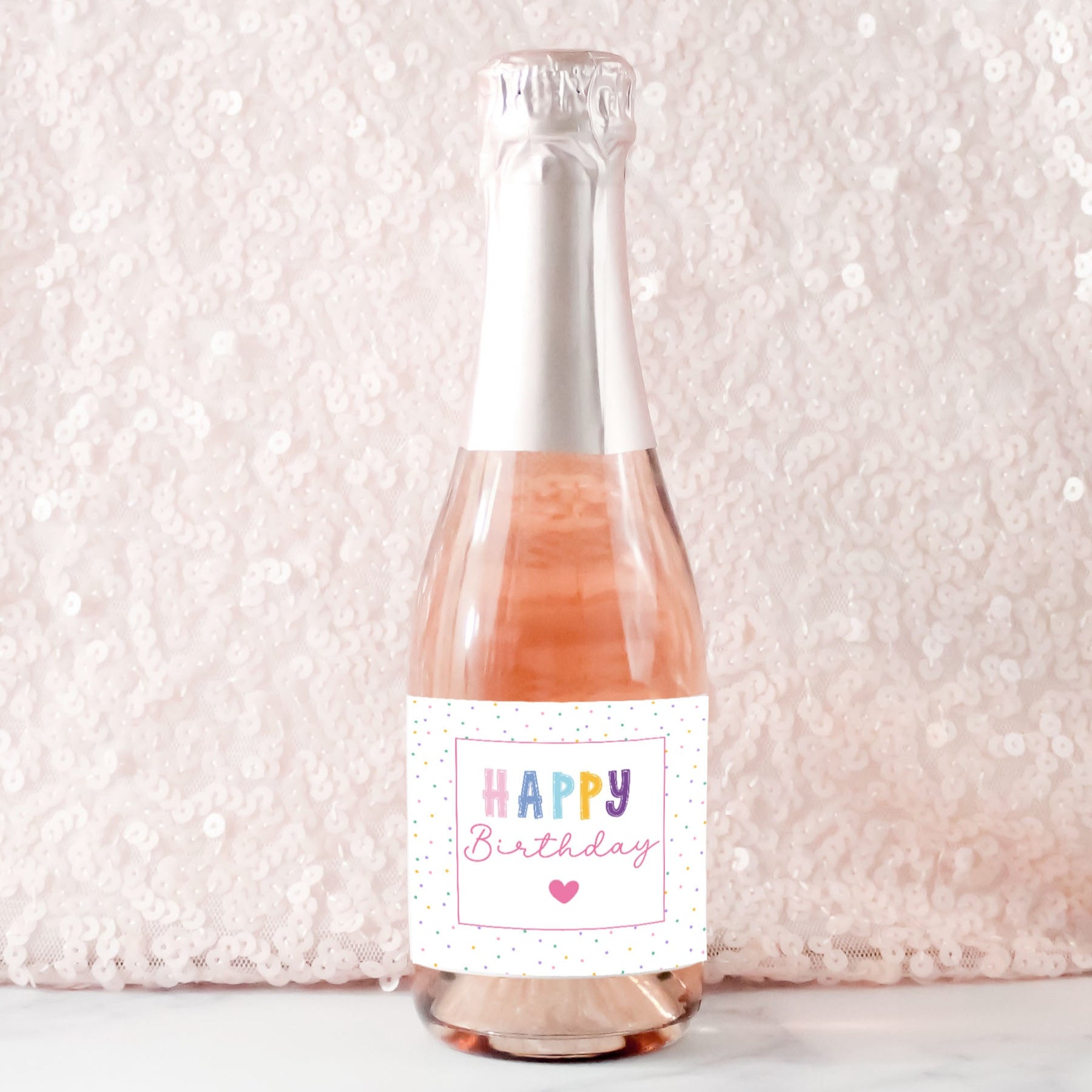 Eco Solvent Mini Wine/Prosecco Label - Happy Birthday - Wow Craft Blanks & Wraps