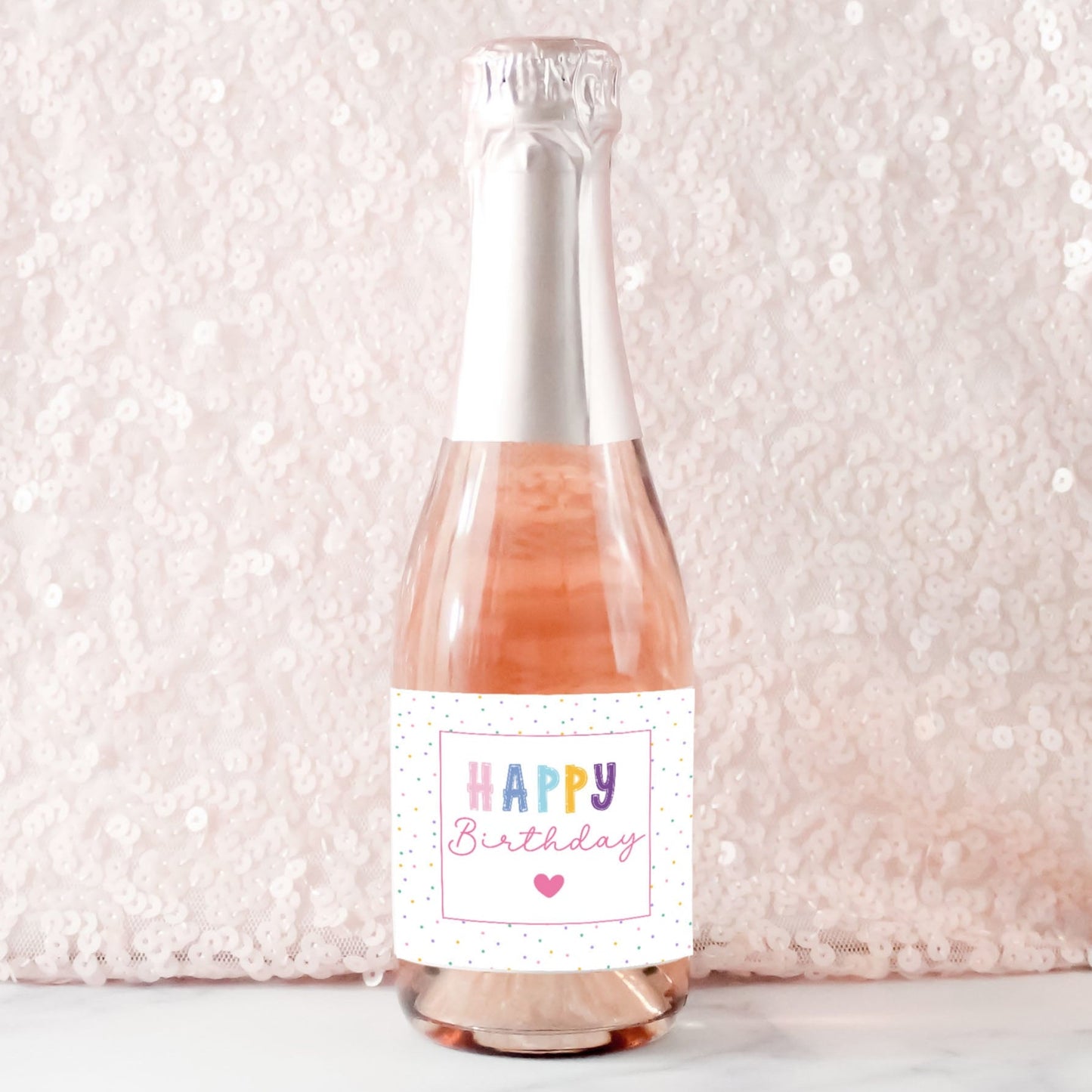 Eco Solvent Mini Wine/Prosecco Label - Happy Birthday - Wow Craft Blanks & Wraps