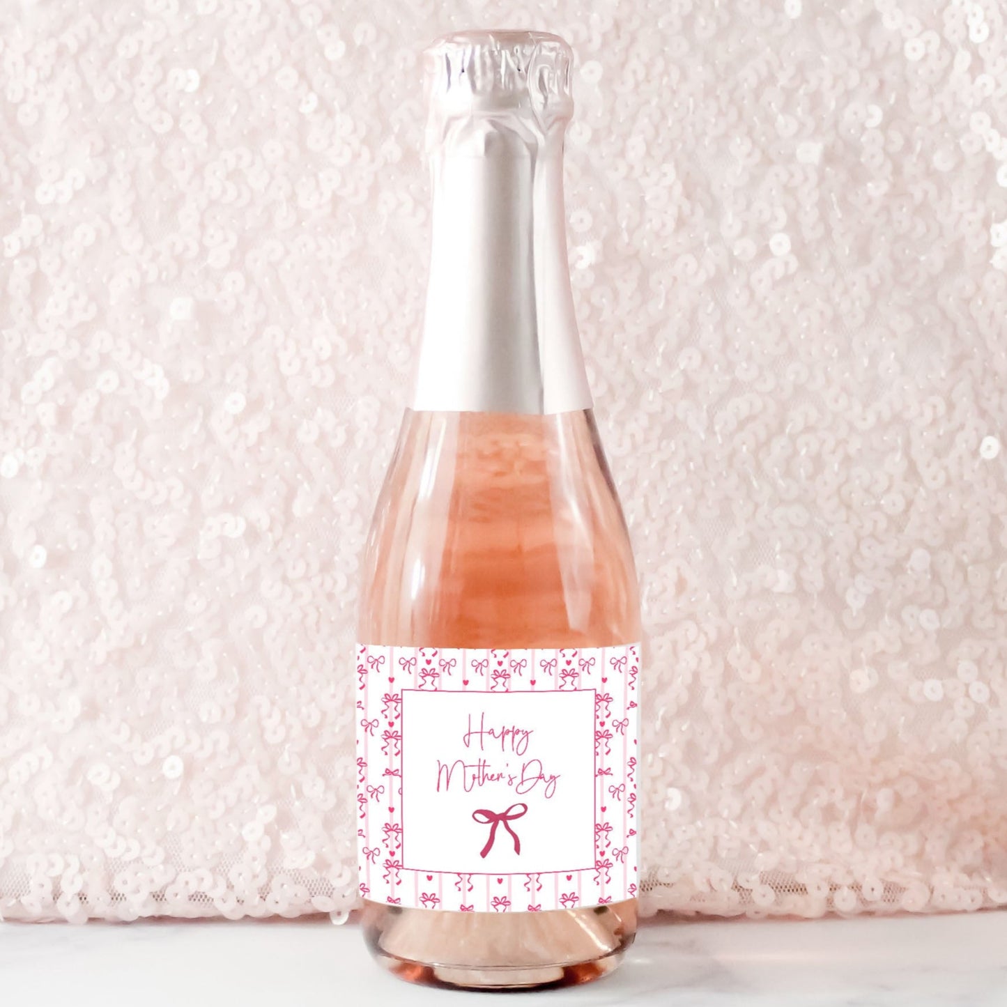 Eco Solvent Mini Wine/Prosecco Label - Happy Mothers Day