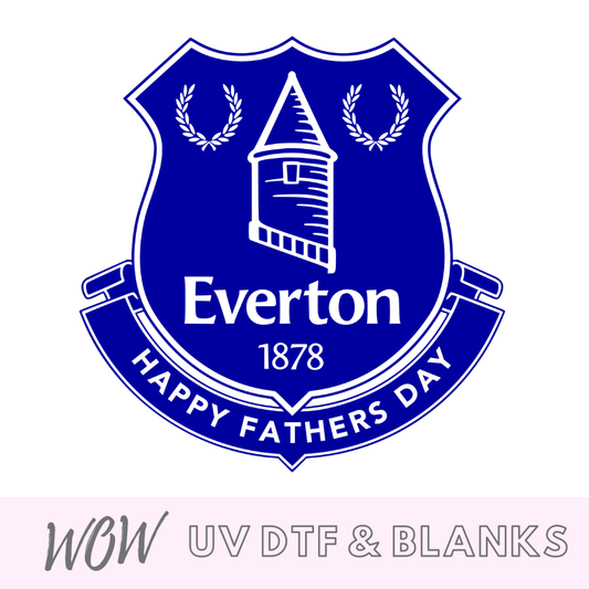 Fathers Day - Blue Football Decal UV-DTF Decal - Wow Wraps