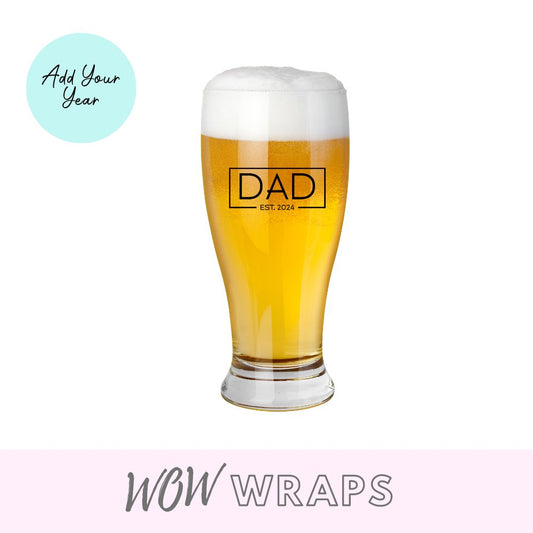 Fathers Day - DAD EST- UV-DTF Decal - Wow Wraps