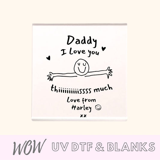 Fathers Day Decal - I Love You Thiiisss Much - Wow Wraps