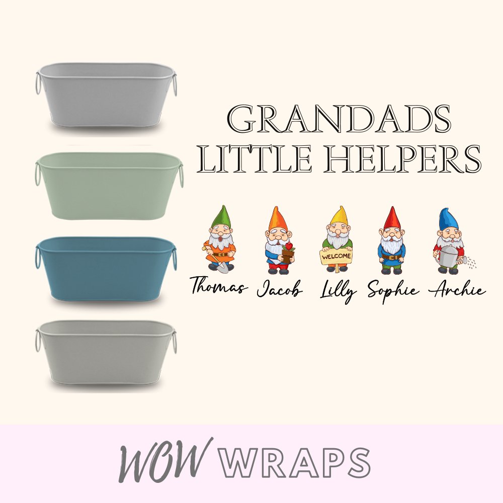 Fathers Day Planter Gardening - Little Helpers - Wow Wraps