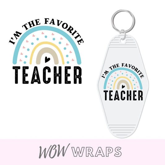 FAVOURITE TEACHER - MOTEL KEYCHAIN UV-DTF - Wow Wraps
