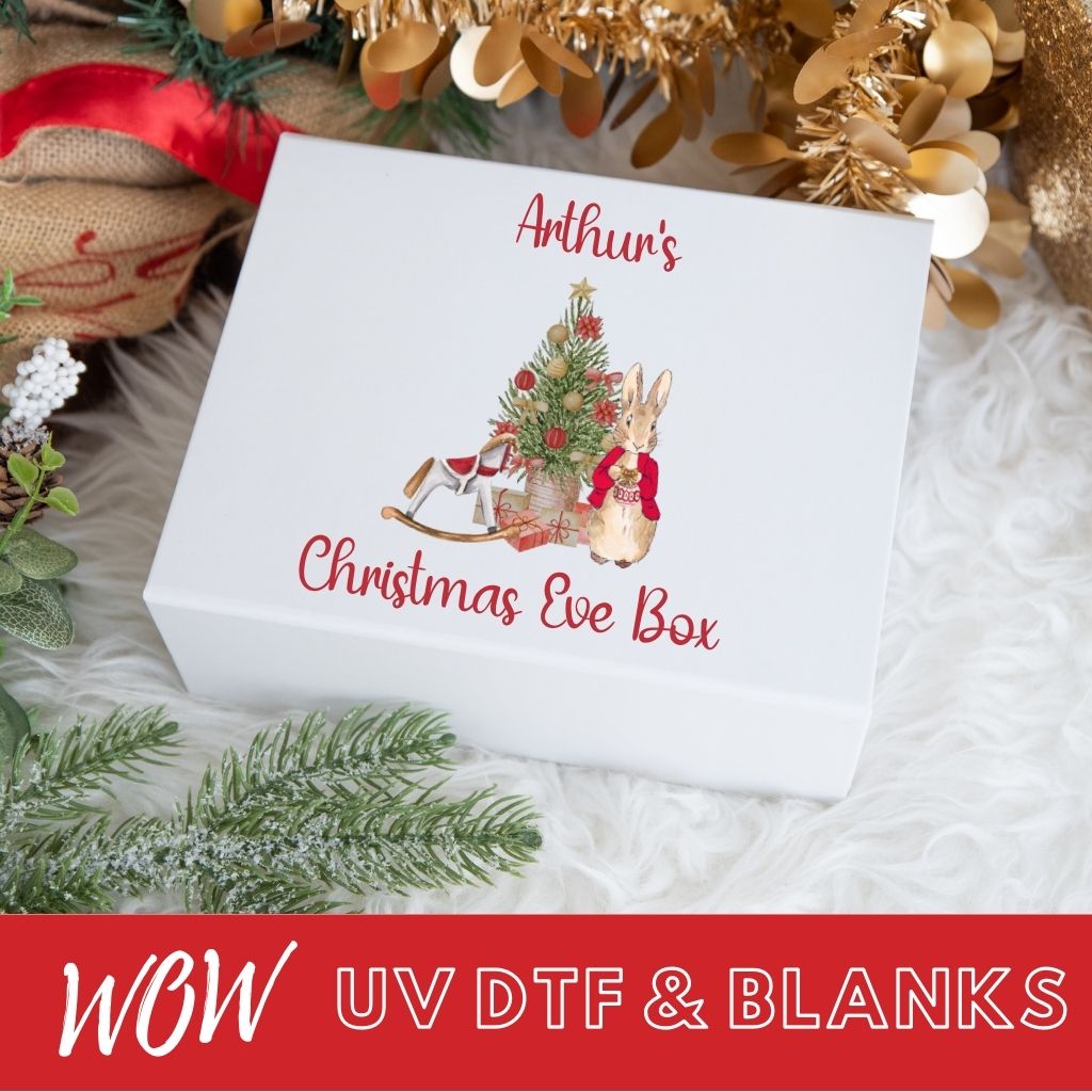 FLOPSY RABBIT CHRISTMAS EVE (GIFT BOX) UV - DTF DECAL - Wow Wraps