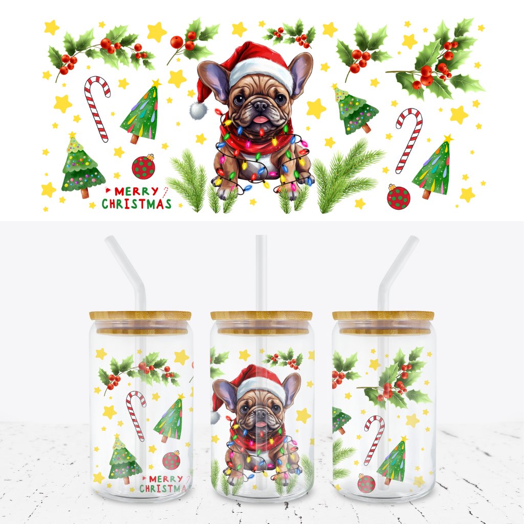 FRENCH BULLDOG 16oz LIBBEY GLASS CAN WRAP - Wow Wraps