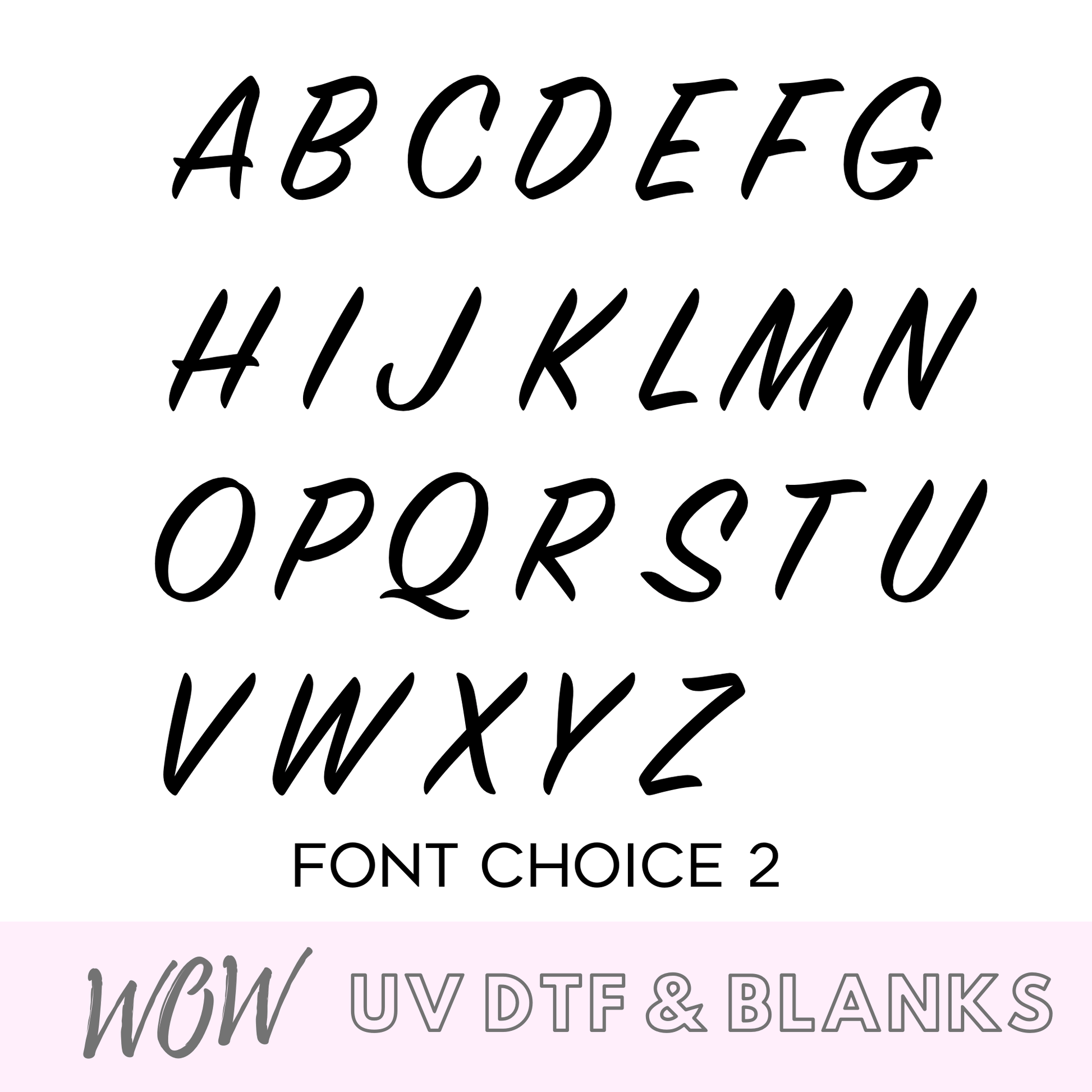 FULL ALPHABET SET - Wow Craft Blanks & Wraps