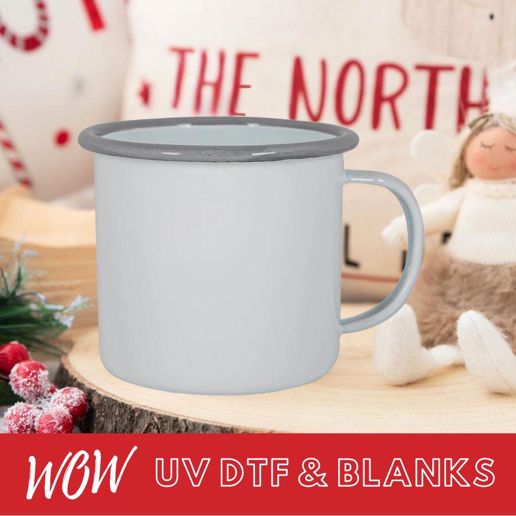 Grey / White Enamel Mug - Wow Wraps