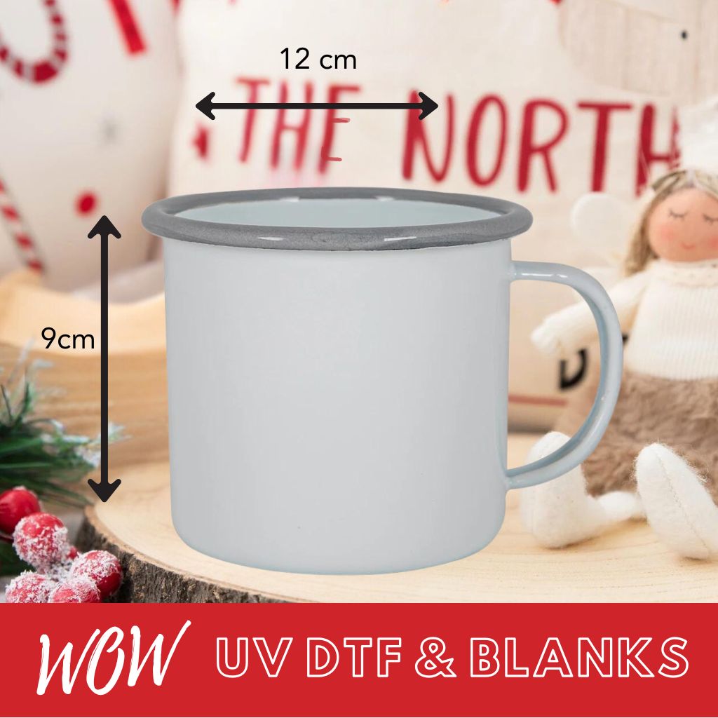 Grey / White Enamel Mug - Wow Wraps