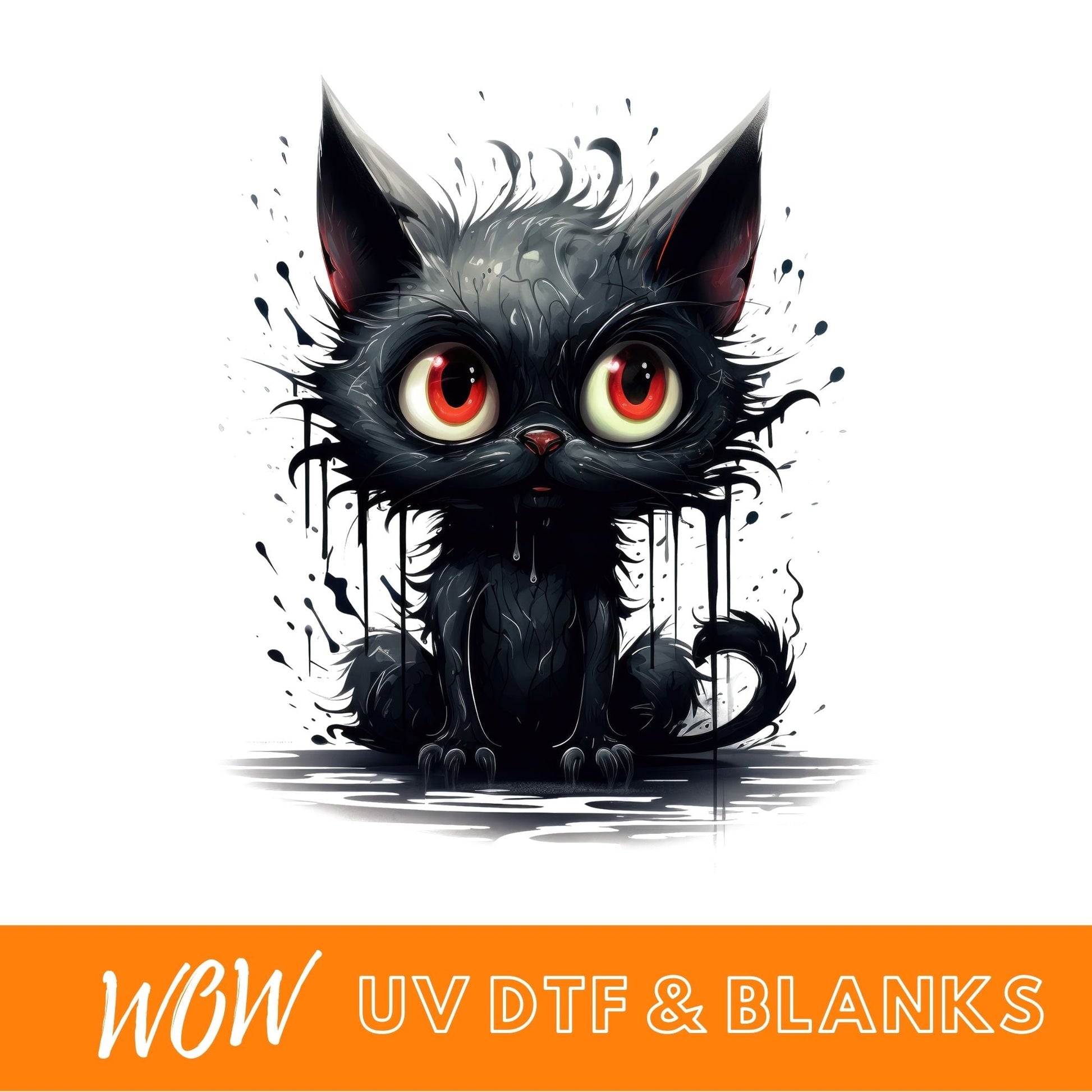 HALLOWEEN CAT UV - DTF DECAL - Wow Wraps