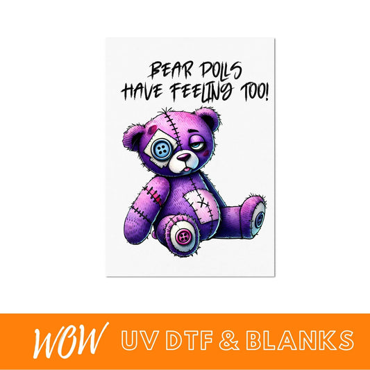 HALLOWEEN HORROR TEDDY UV - DTF DECAL - Wow Wraps