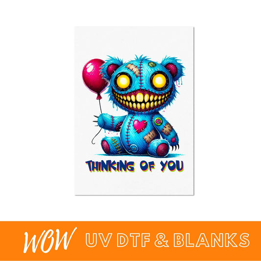 HALLOWEEN HORROR TEDDY UV - DTF DECAL - Wow Wraps