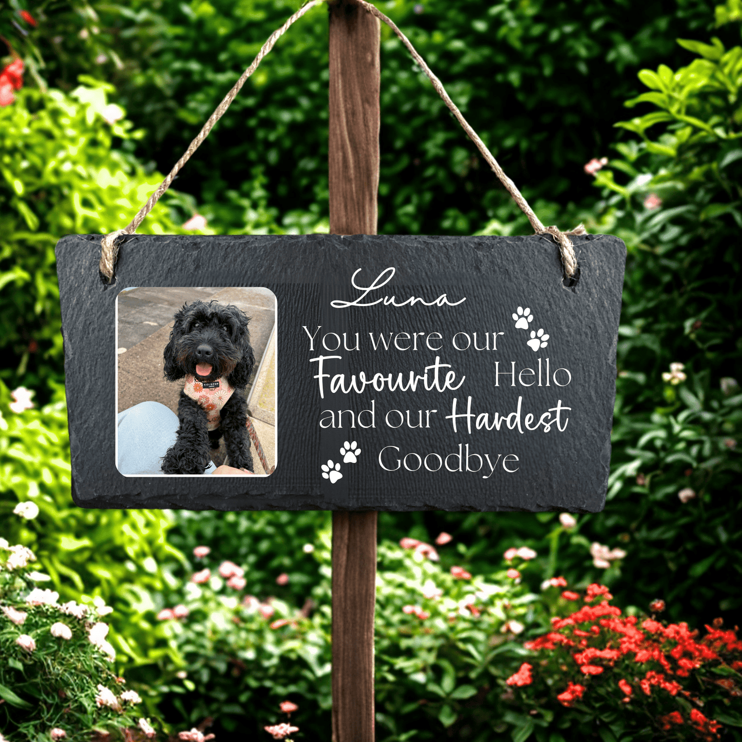 Hanging Garden Slate Pet Memorial UV - DTF - Wow Craft Blanks & Wraps