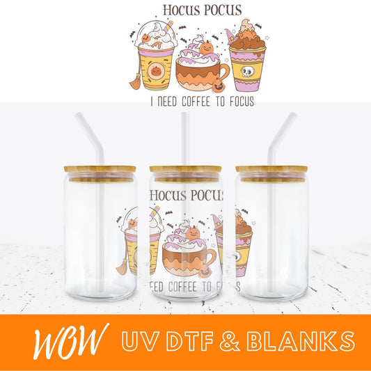 HOCUS POCUS 16oz LIBBY UV - DTF DECAL - Wow Wraps