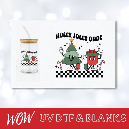 HOLLY JOLLY DUDE UV - DTF DECAL - Wow Wraps