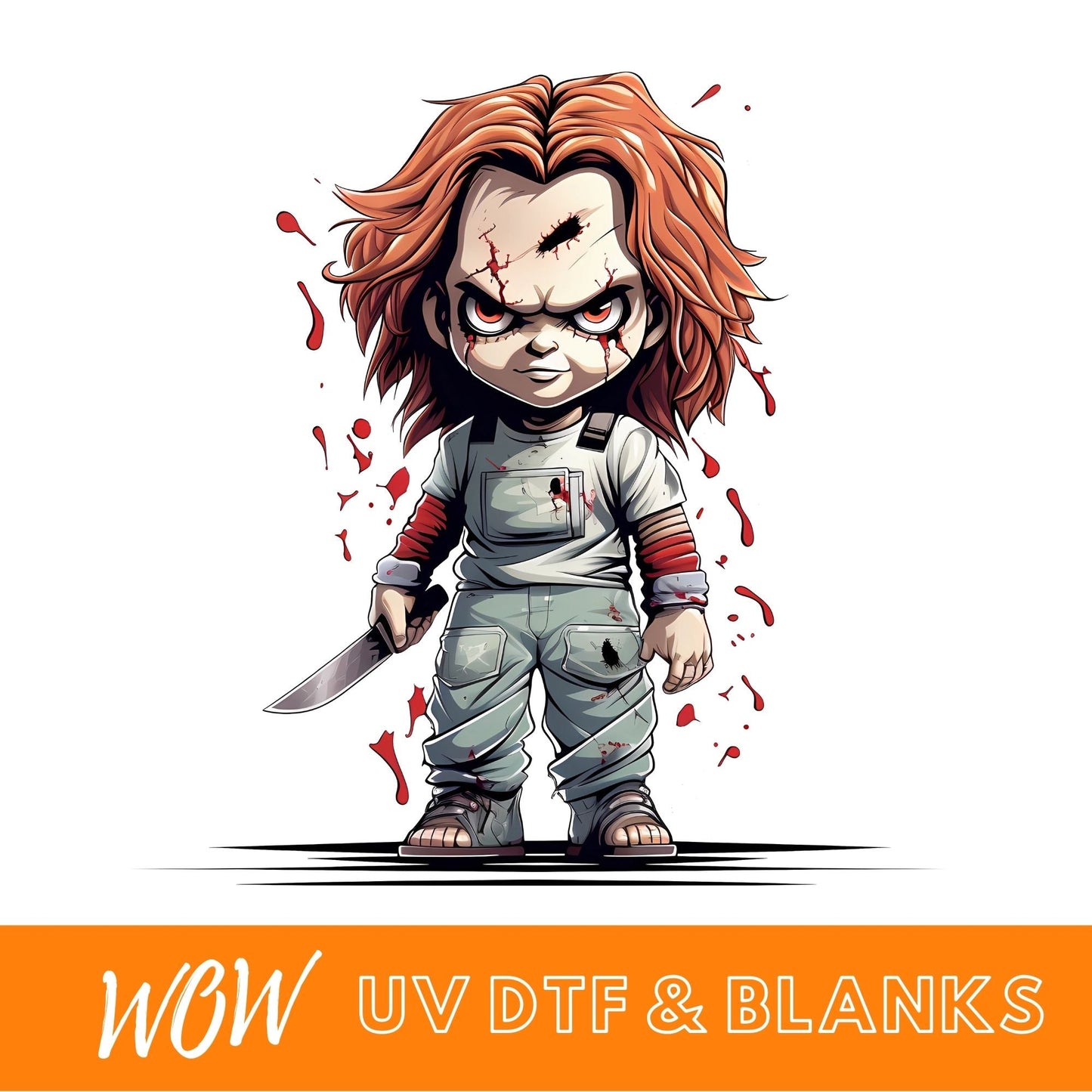 HORROR CHUCK DOLL UV - DTF DECAL - Wow Wraps