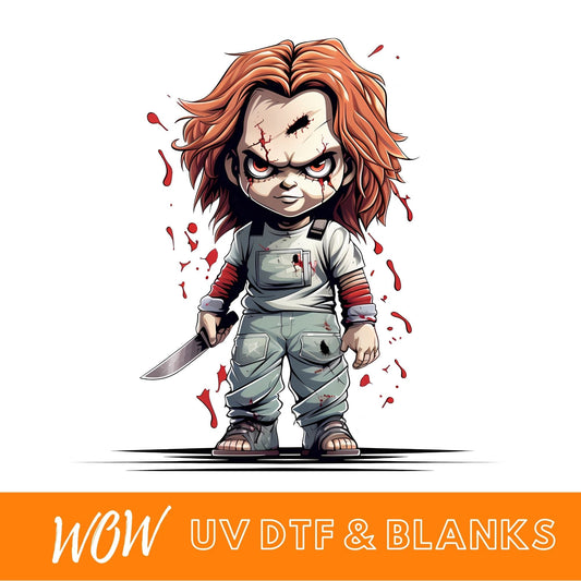 HORROR CHUCK DOLL UV - DTF DECAL - Wow Wraps