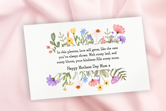 MOTHERS DAY PLANTER POEM - UV-DTF