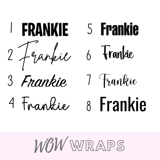 INDIVIDUAL DTF WORDS - Wow Craft Blanks & Wraps