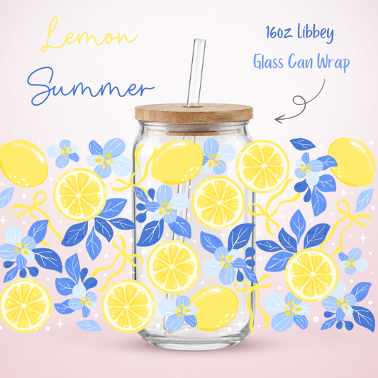 Amalfi Lemon Summer LIbbey UV-DTF Wrap