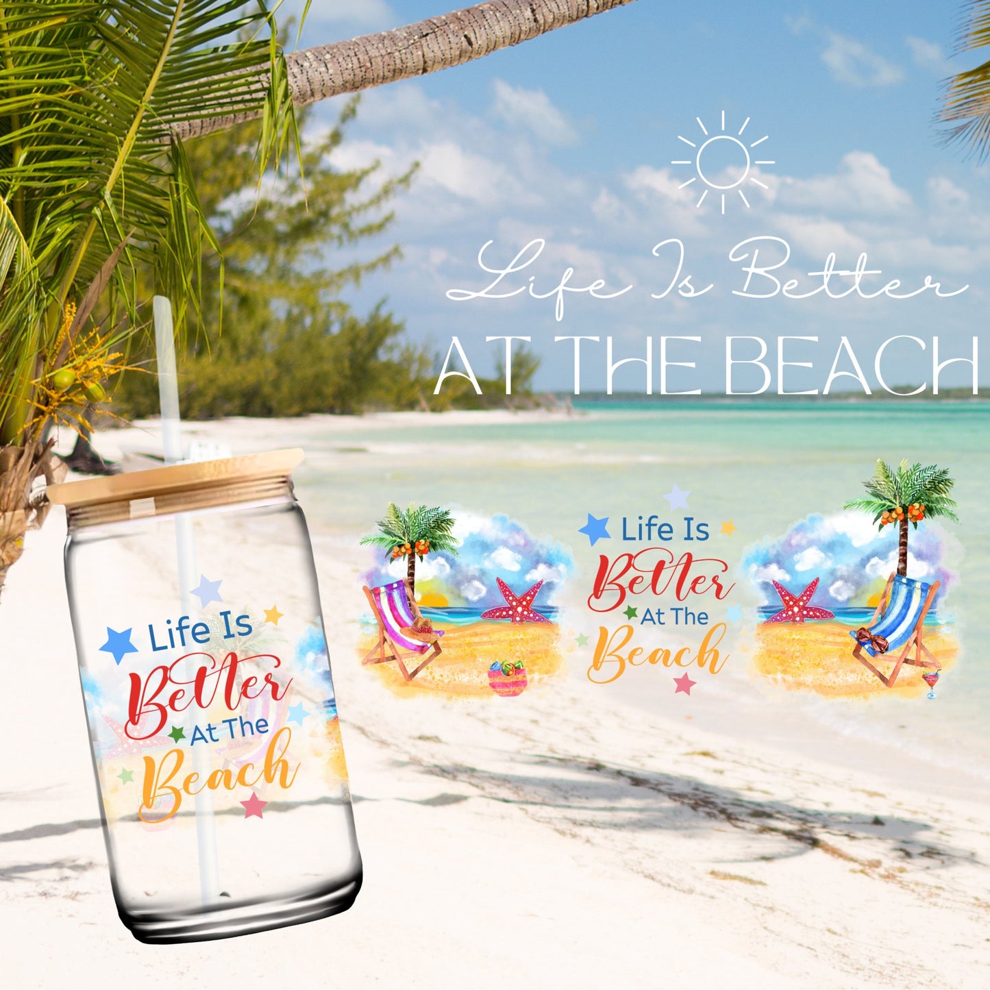 Life is Better at The Beach 16oz Libbey Wrap - Wow Wraps