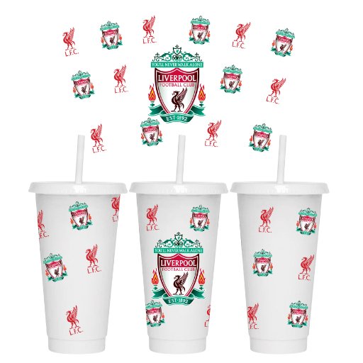Liverpool Football 24oz Cold Cup UV DTF Wrap - Wow Wraps