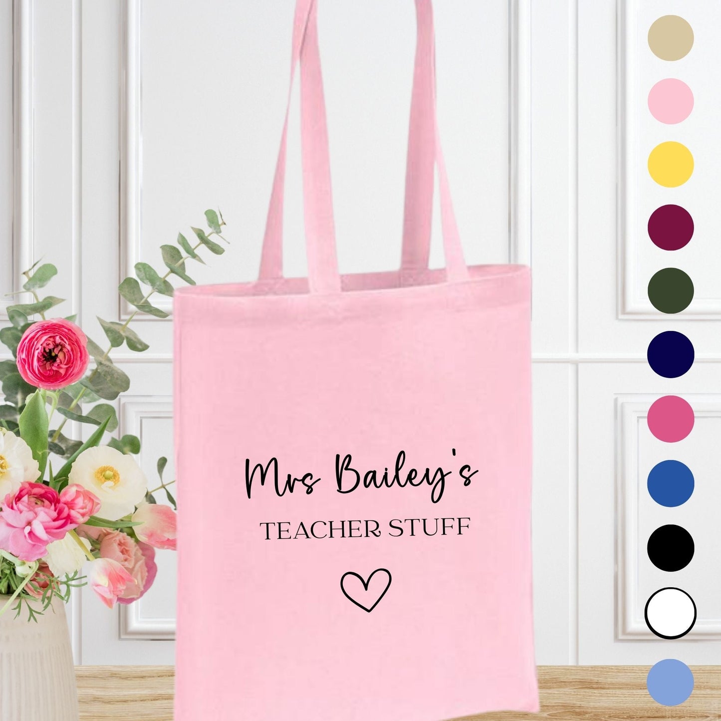 Long Handled Cotton Tote Shopper Bag - Wow Craft Blanks & Wraps