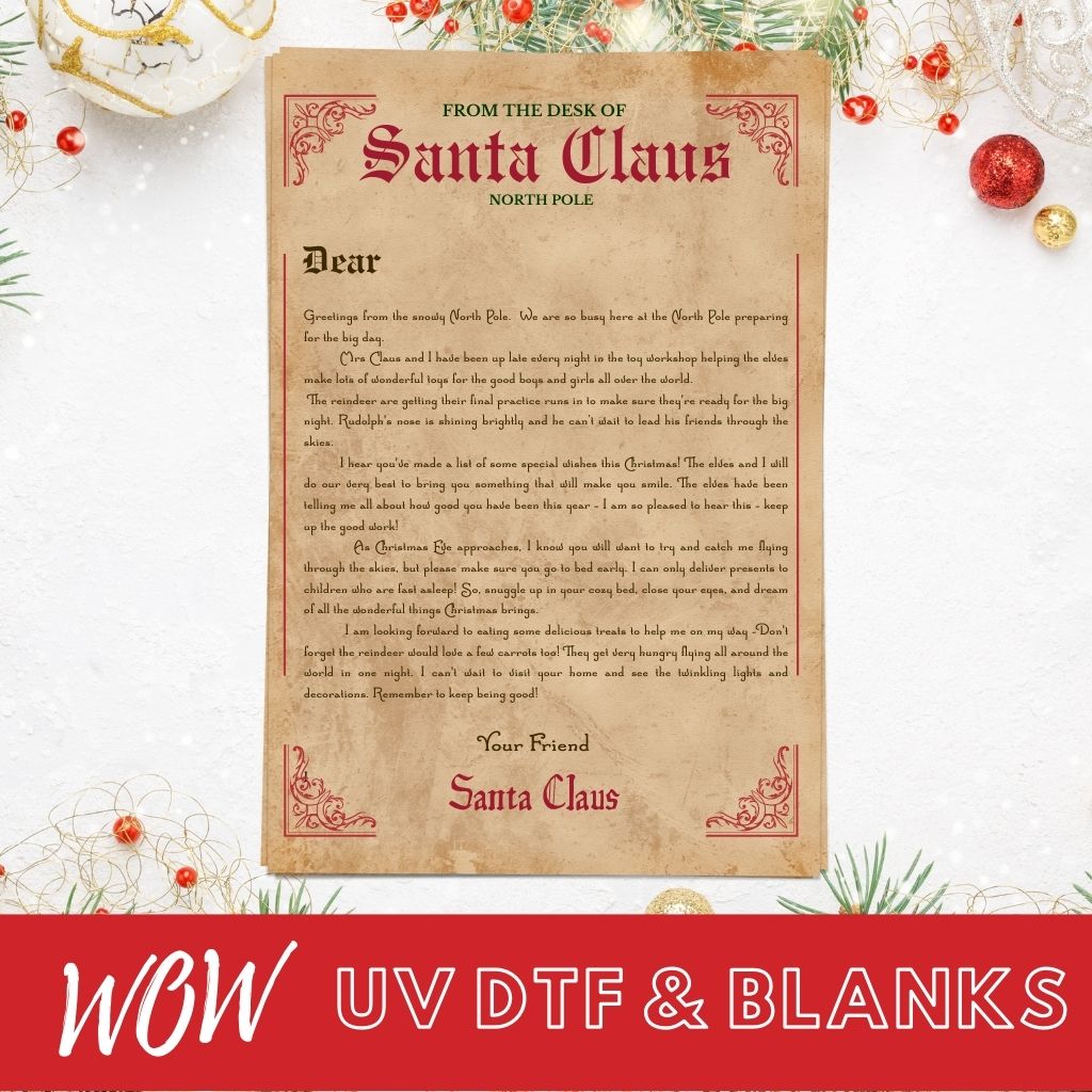 LUXURY LETTER FROM SANTA - A4 - Wow Wraps