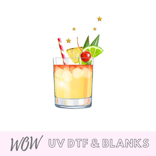 Mai Tai Cocktail UV-DTF Decal - Wow Wraps