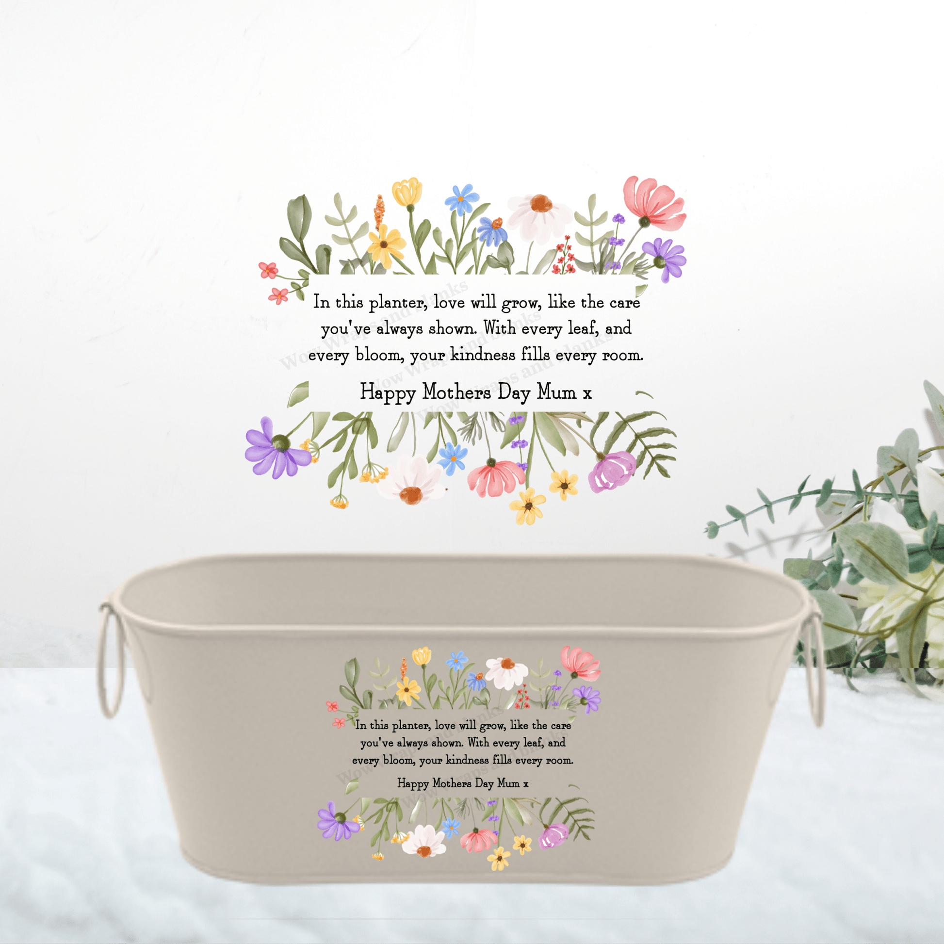 MOTHERS DAY PLANTER POEM - UV - DTF - Wow Craft Blanks & Wraps