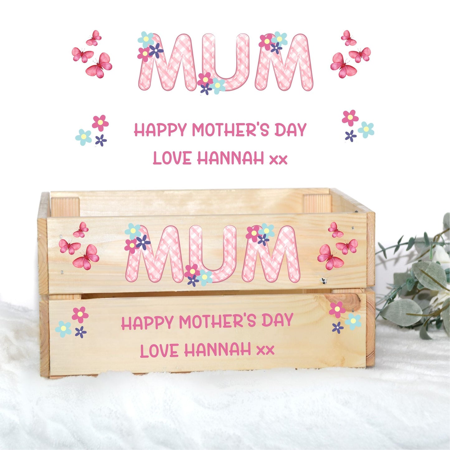 MOTHER'S DAY UV - DTF DECAL - SIZED FOR IKEA CRATE - Wow Craft Blanks & Wraps