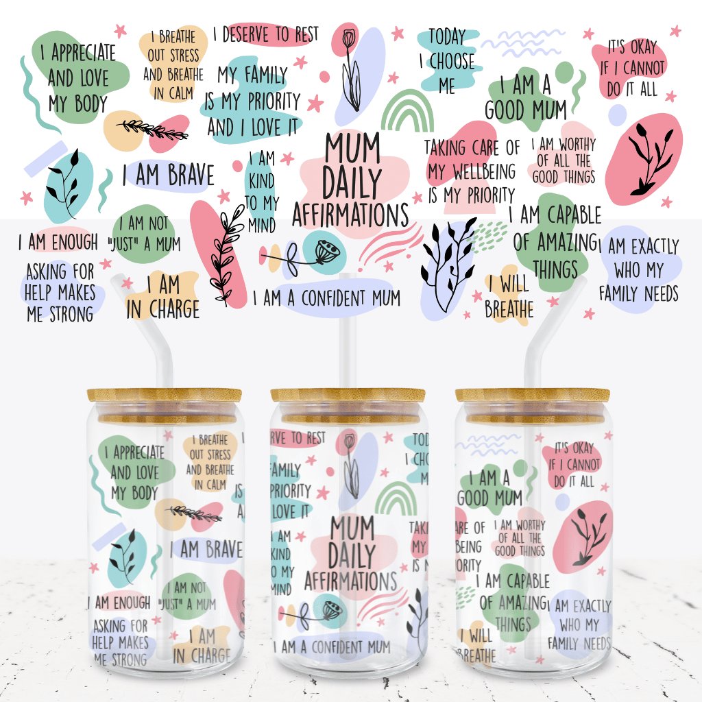 MUM DAILY AFFIRMATION 16oz WRAP - Wow Wraps