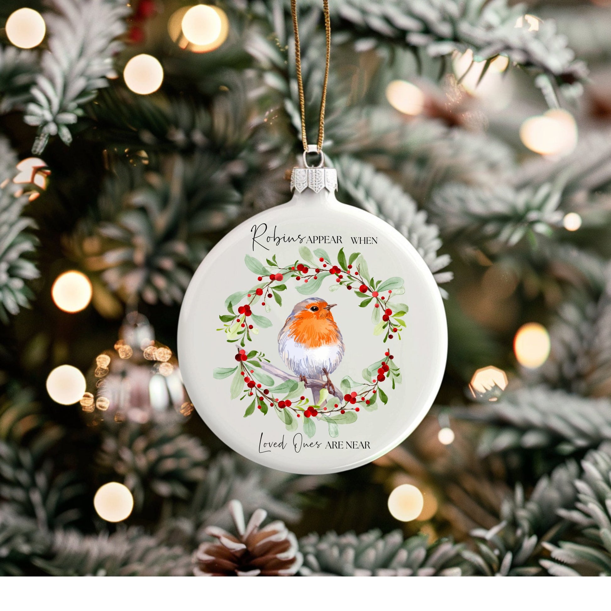 ORNAMENT DECAL - ROBINS APPEAR WHEN LOVED ONES ARE NEAR - Wow Craft Blanks & Wraps