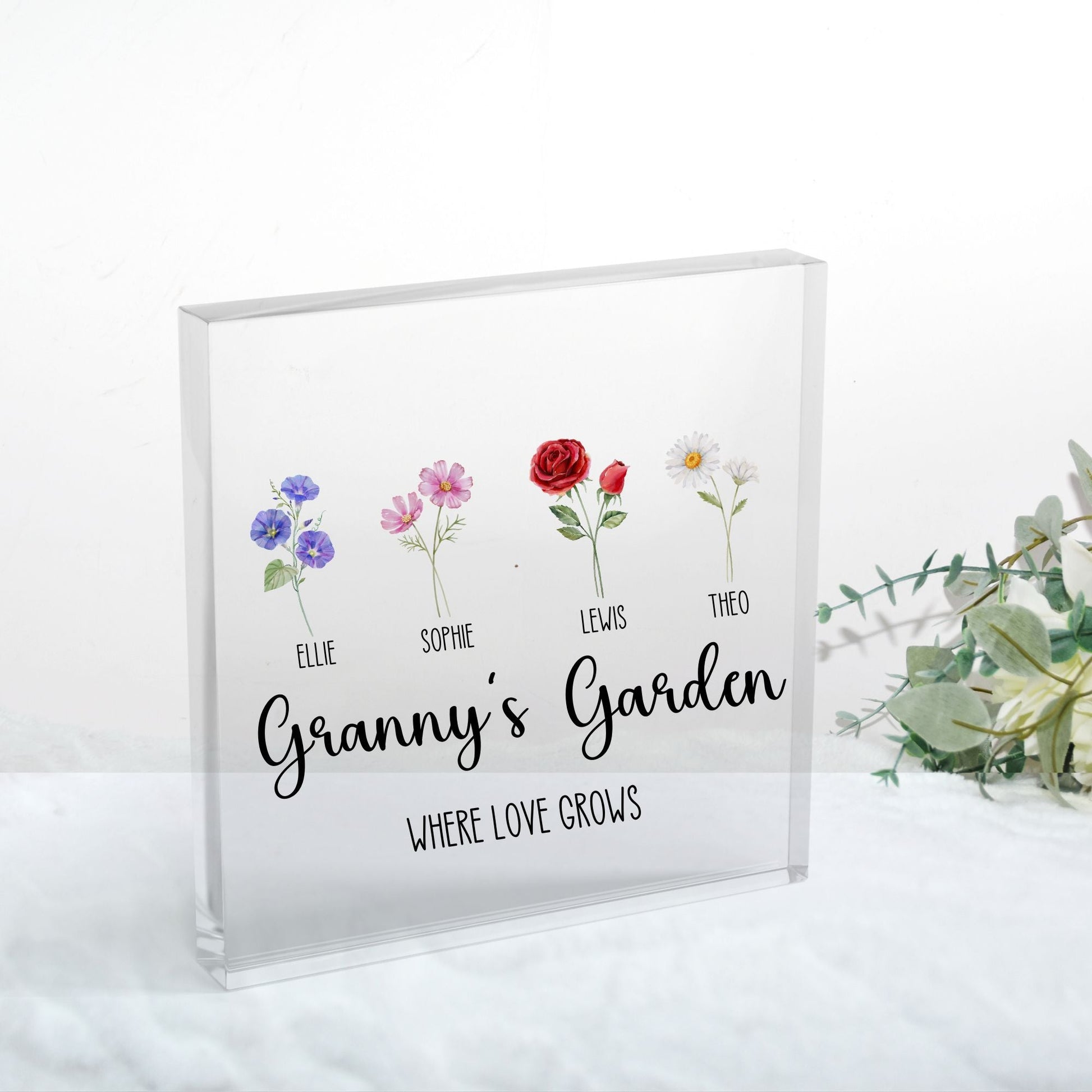 PERSONALISED BIRTH FLOWER FAMILY UV DTF DECAL - Wow Craft Blanks & Wraps