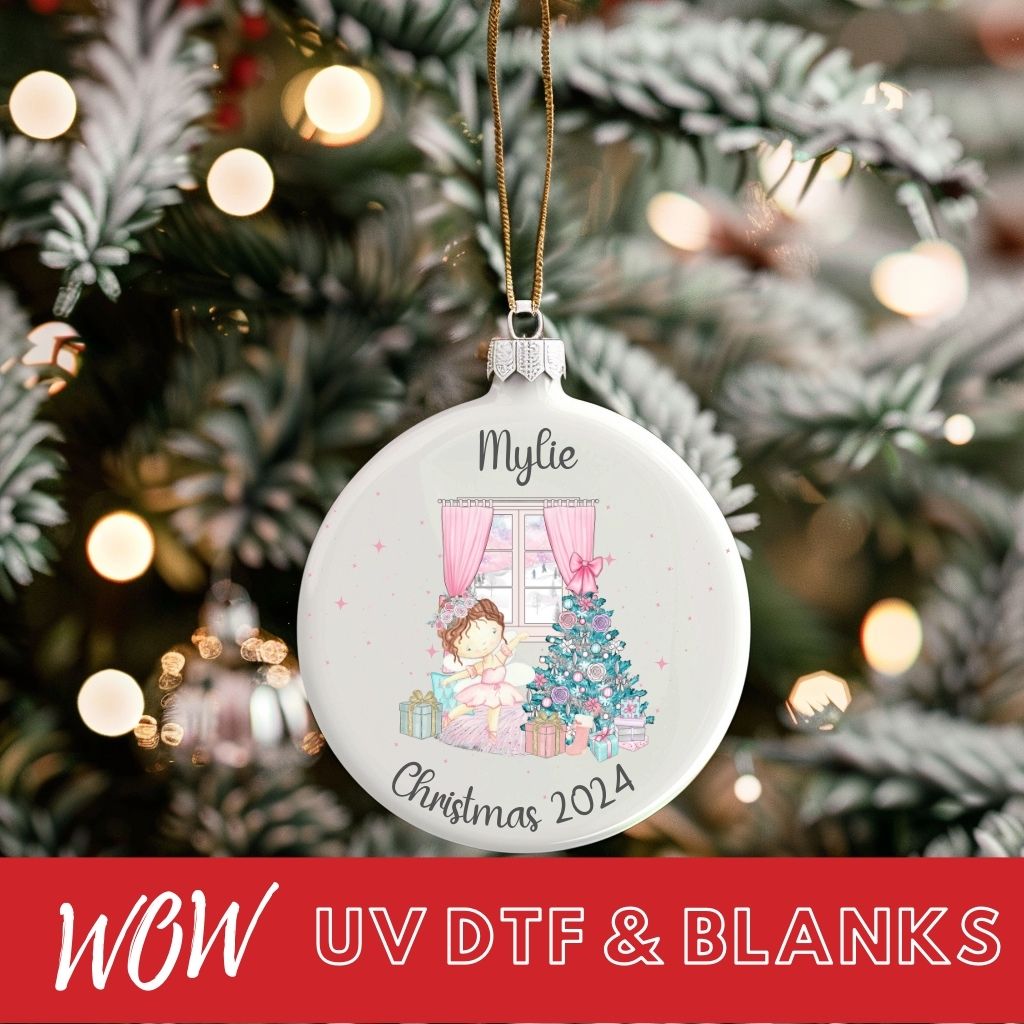 PERSONALISED CHIRSTMAS ORNAMENT UV - DTF DECAL - Wow Wraps