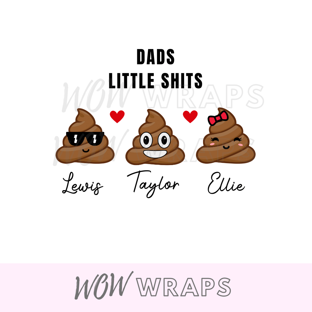 Personalised Dads Little UV-DTF - Wow Wraps