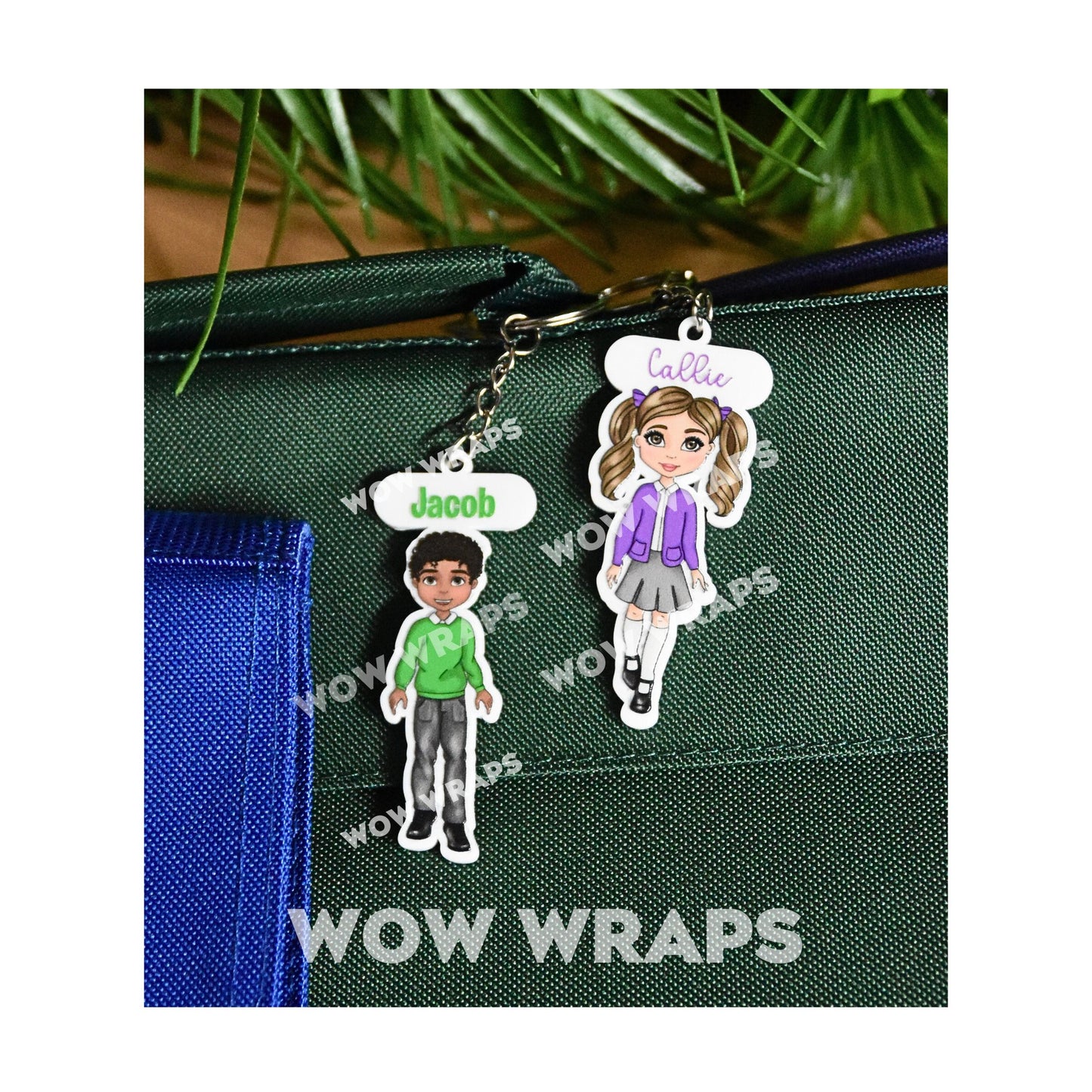 PERSONALISED SCHOOL DOLLY UV - DTF & MATCHING KEYRING - BOYS - Wow Craft Blanks & Wraps