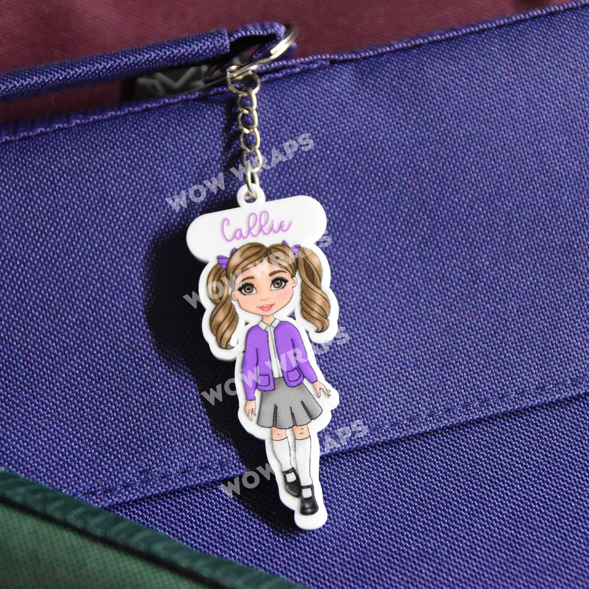 PERSONALISED SCHOOL DOLLY UV - DTF & MATCHING KEYRING - GIRLS - Wow Craft Blanks & Wraps