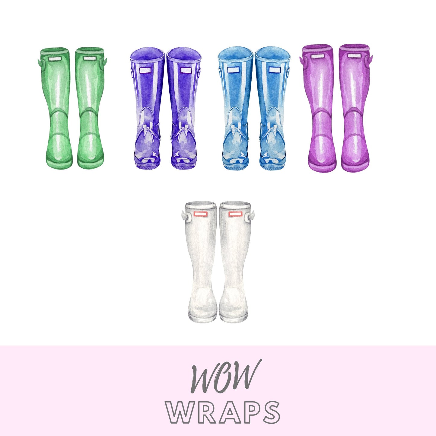 PERSONALISED WELLY BOOT FAMILY UV DTF DECAL - Wow Wraps